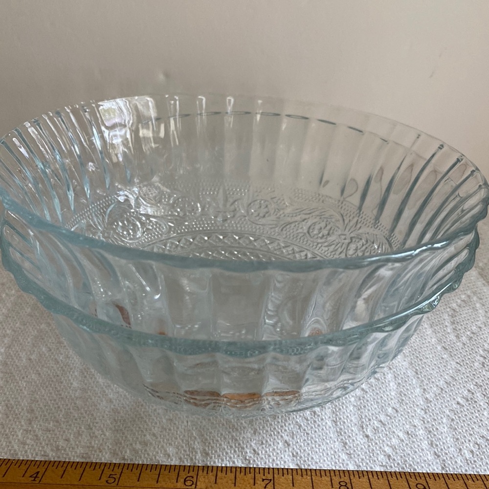 Vintage glass serving bowls